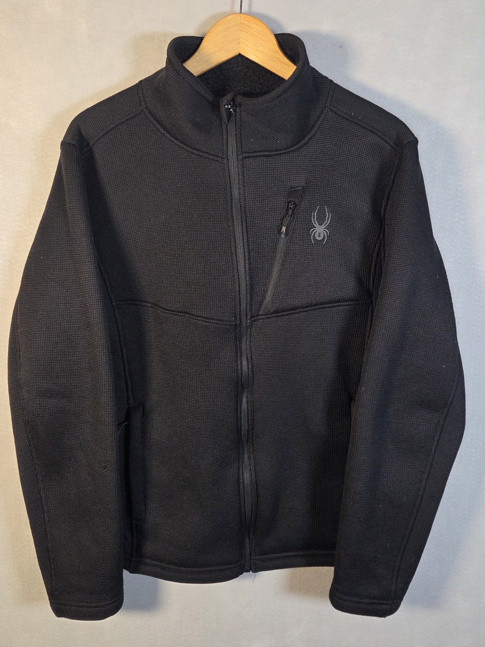 Spyder full-zip waffle-knit performance fleece